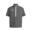 Adidas Coach Short Sleeve 1/2 Zip Woven Pullover